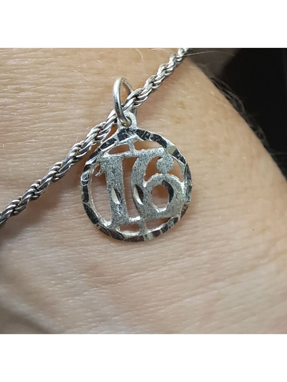 Silver Bracelet 925 Italian Bracelet with Silver Plated 16" charm
